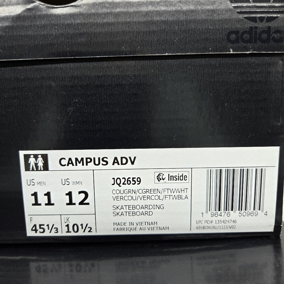 New Adidas Campus ADV \'Court Green\' Men\'s Skateboarding Shoes Size 11 main image 3